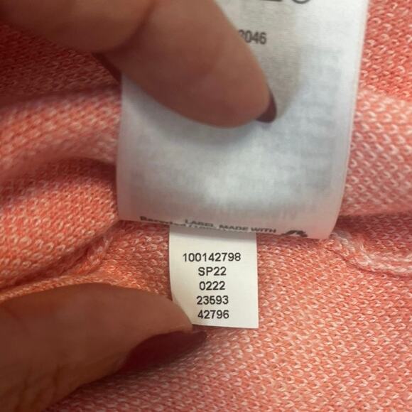 Charter Club Women's Sandy Pink Sequin Embroidered Button-Front Cardigan sz. L - Picture 6 of 7